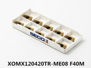 Place of Origin: Sweden 
Brand Name: Seco 
Model Number: All 
Material: Hard Alloy 
Usage: Thread Turning Tool 
Hardness: 60-350 
Coating: PVD/CVD 
Model: XOMX 120420 TR-ME08 F40M
Grade: F40M
Delivery: Within 3-5 days 
MOQ: 10pcs 
Package: Orig